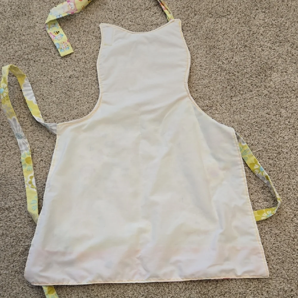 Kids Owl Apron in Yellow and Orange - Brand